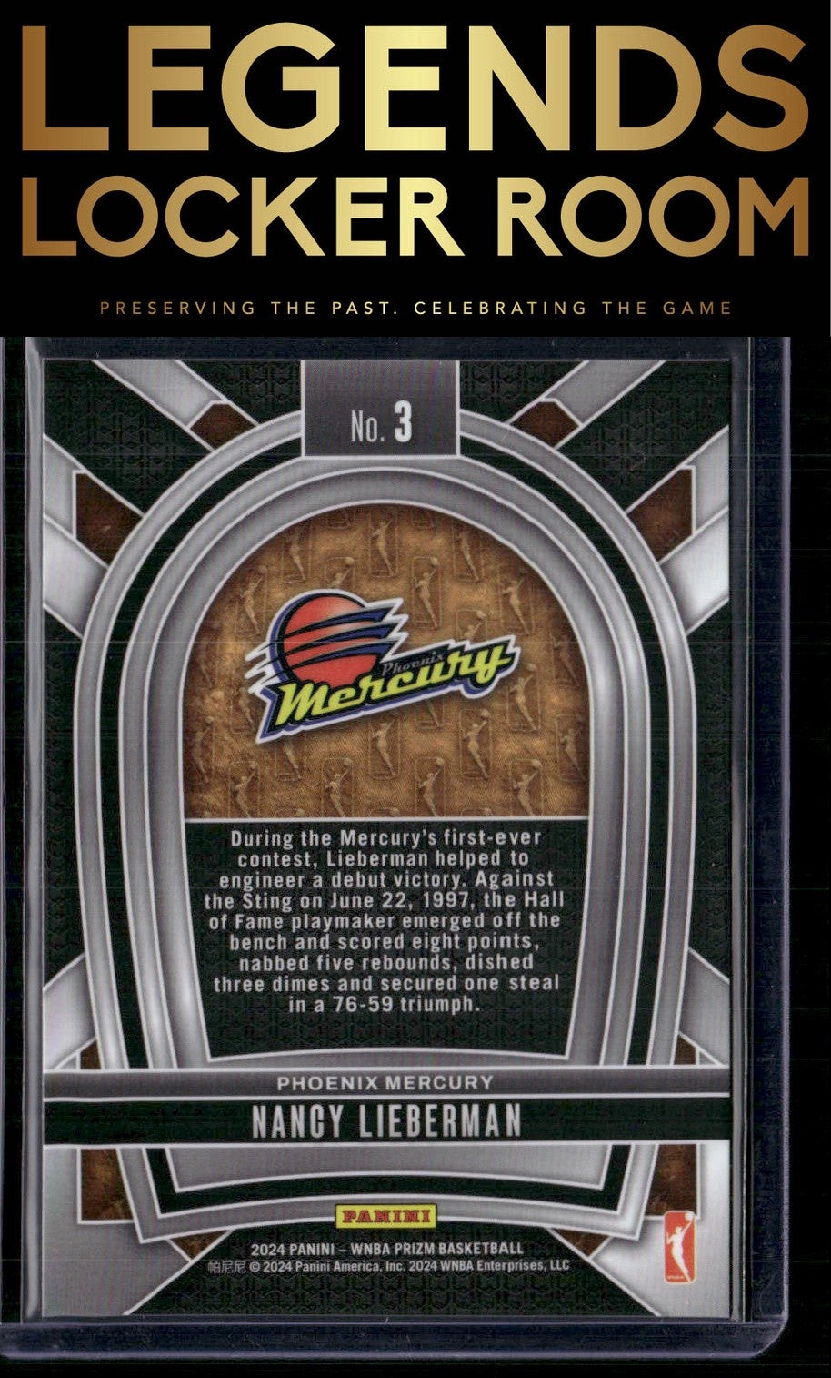 2024 Panini Prizm WNBA #3 Nancy Lieberman Pioneers