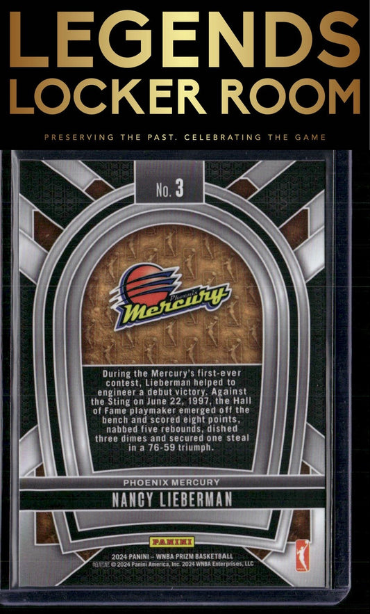 2024 Panini Prizm WNBA #3 Nancy Lieberman Pioneers