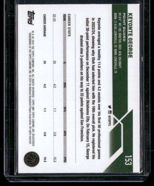 2023-24 Topps Chrome #153 Keyonte George