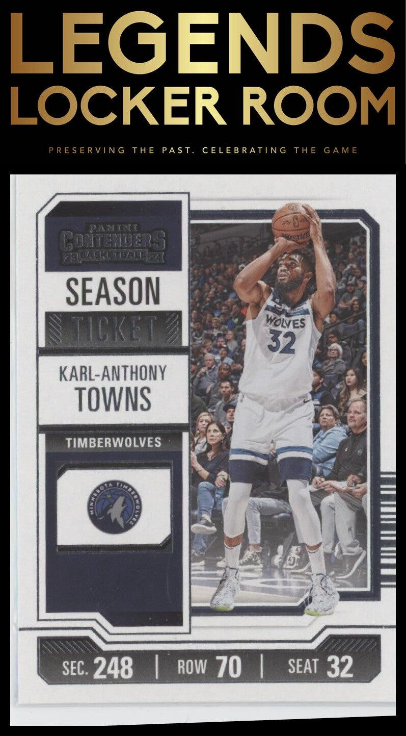 2023-24 Panini Contenders #42 Karl-Anthony Towns Season Ticket Retail