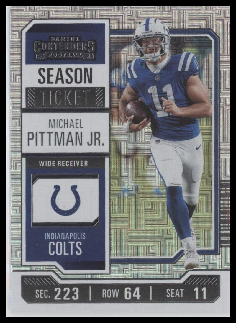 2023 Panini Contenders #44 Michael Pittman Jr. Season Ticket Retail