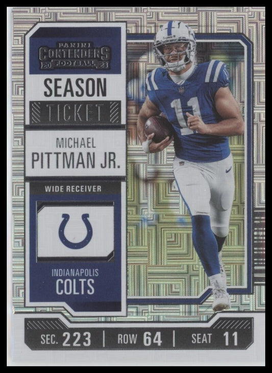 2023 Panini Contenders #44 Michael Pittman Jr. Season Ticket Retail