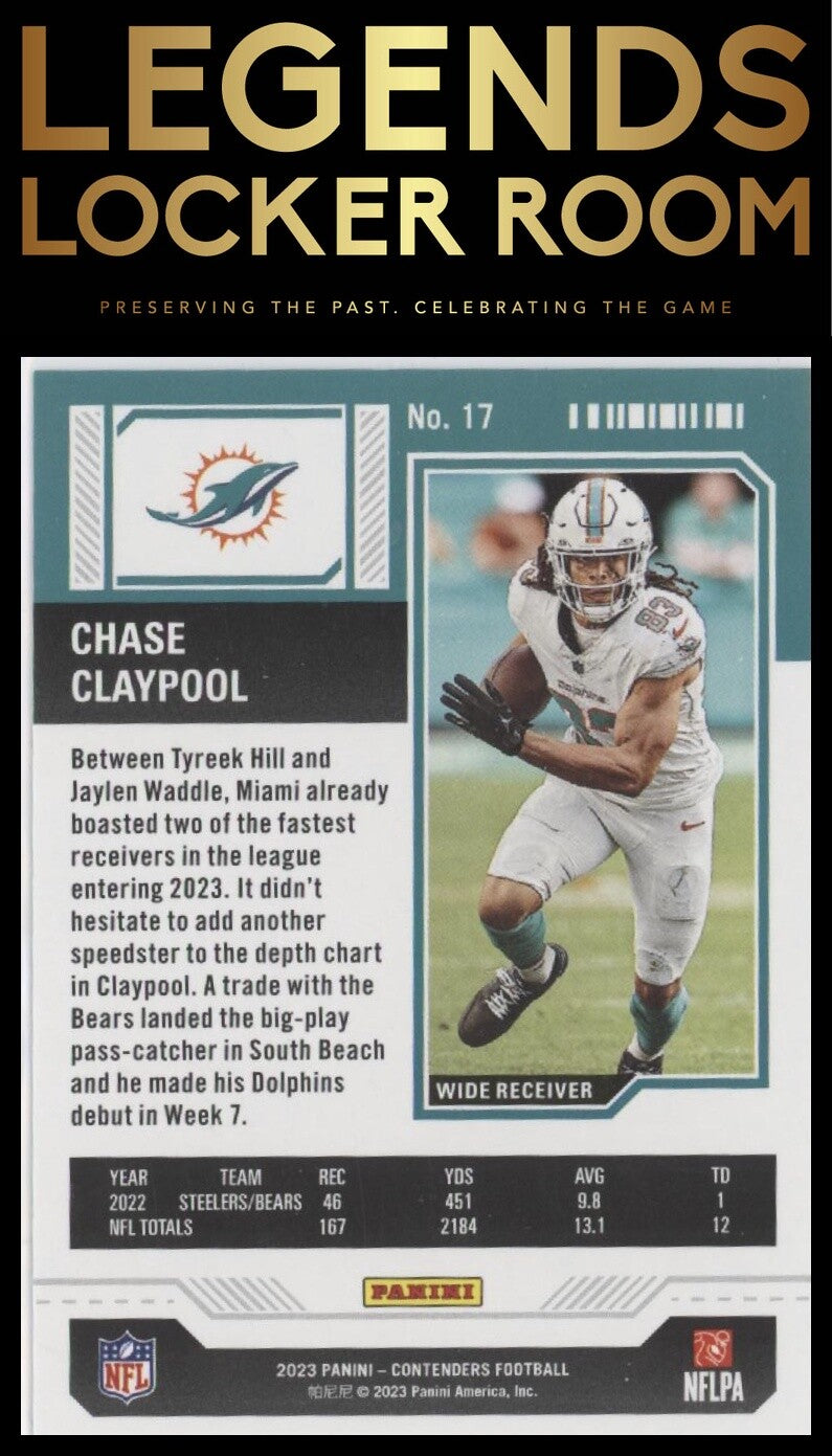 2023 Panini Contenders #17 Chase Claypool