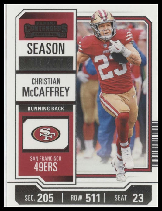 2023 Panini Contenders #87 Christian McCaffrey Season Ticket Retail