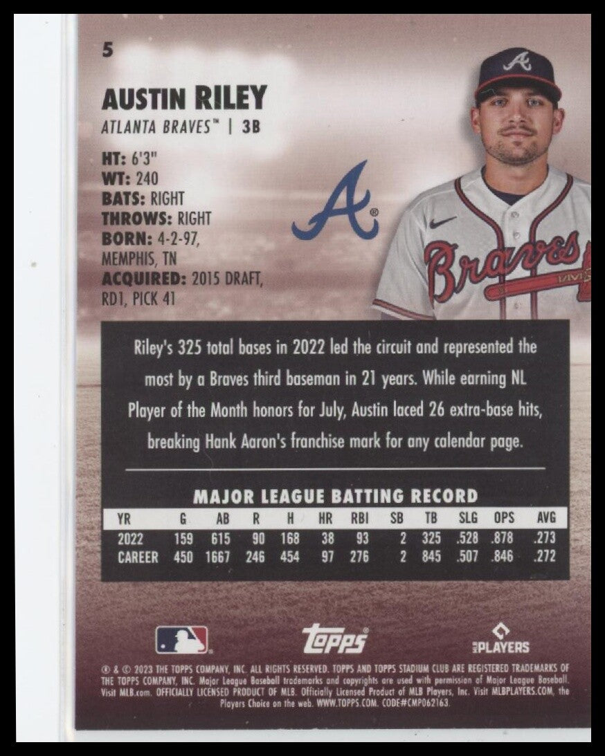 2023 Stadium Club #5 Austin Riley