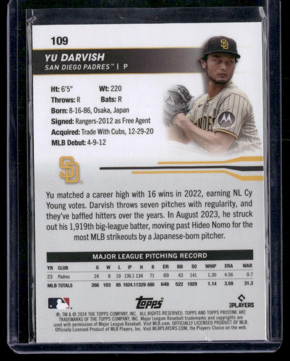 2024 Topps Pristine #109 Yu Darvish