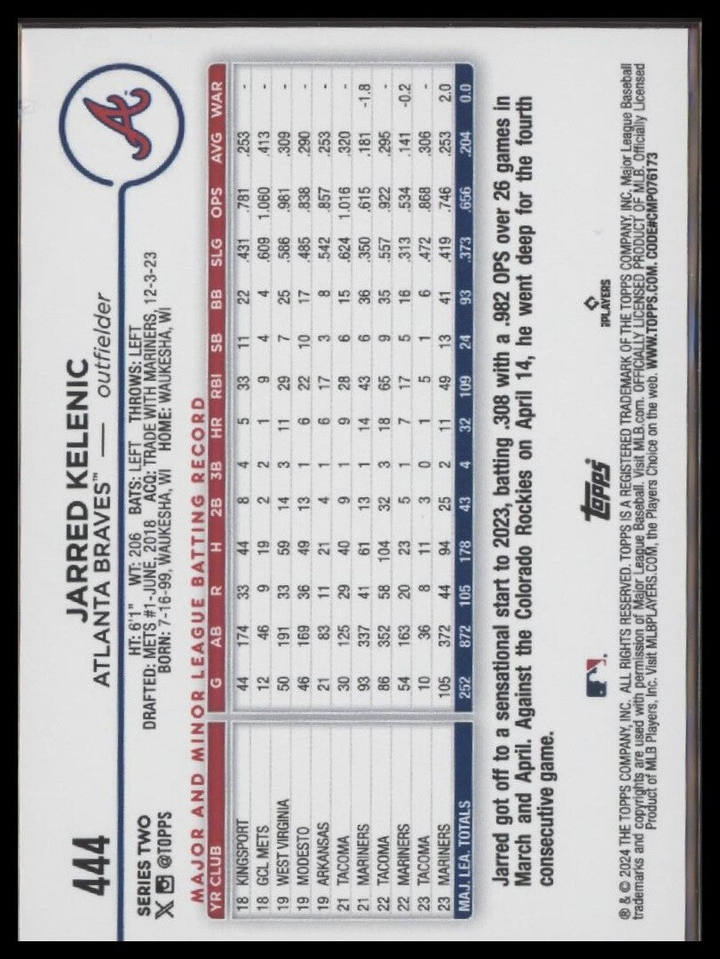 2024 Topps #444 Jarred Kelenic