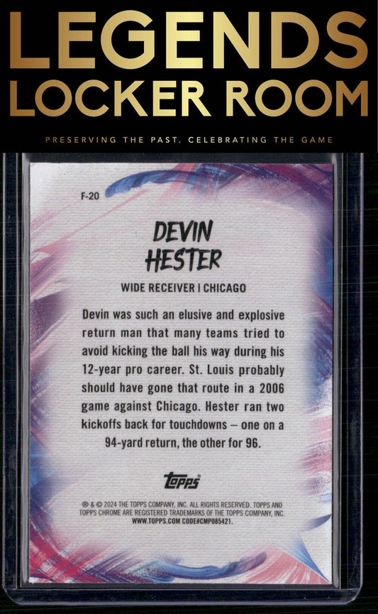 2024 Topps Chrome #F-20 Devin Hester Finesse
