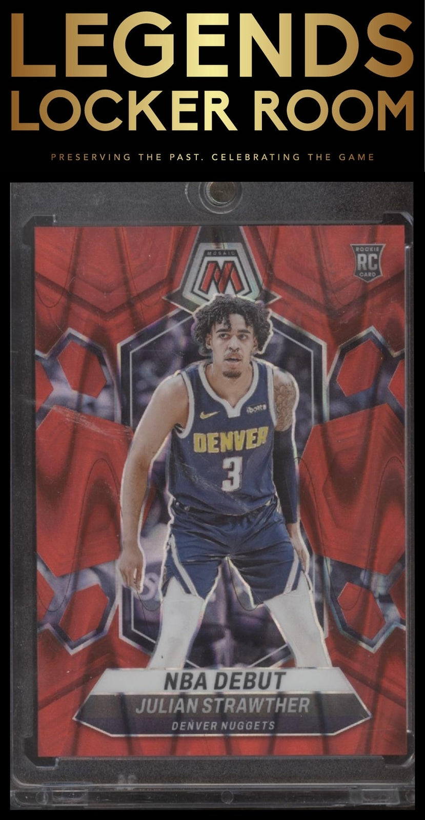 2023-24 Panini Mosaic #256 Julian Strawther Red Seismic #/299