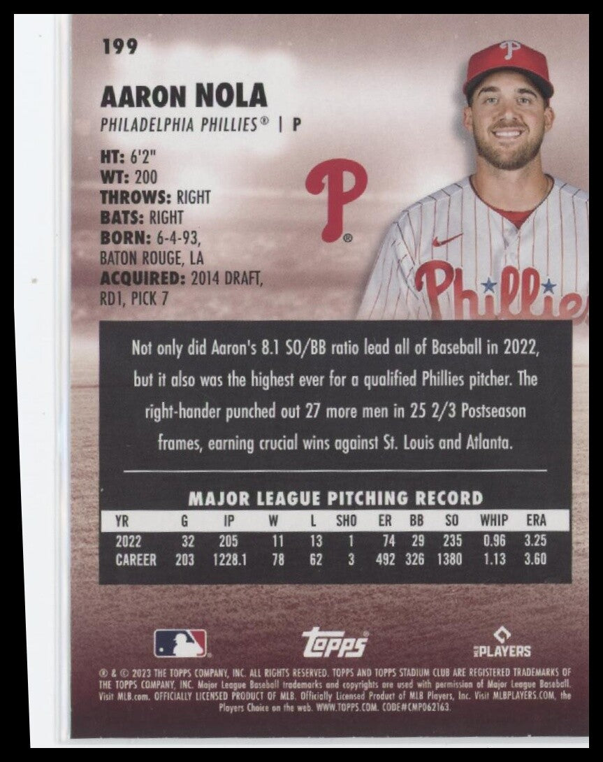 2023 Stadium Club #199 Aaron Nola