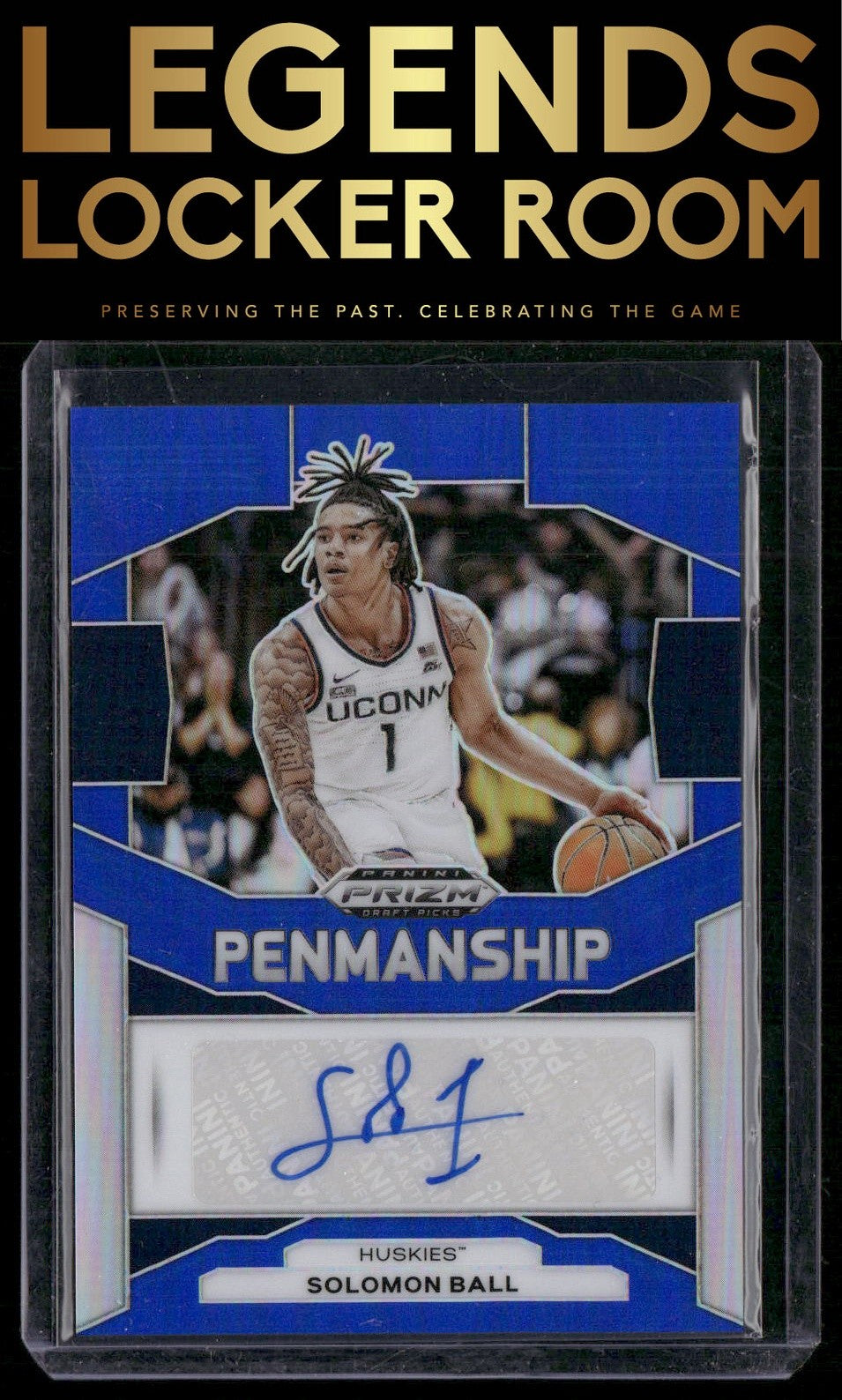 2024 Panini Prizm Draft Picks #P-SBL Solomon Ball Penmanship Prizms Blue #/149