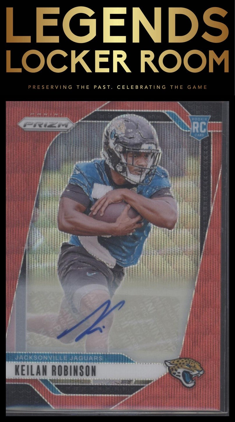 2024 Panini Prizm #361 Keilan Robinson Rookie Autographs Red Wave Prizm #/149
