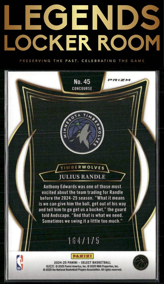 2024-25 Panini Select #45 Julius Randle Maroon Prizm #/175