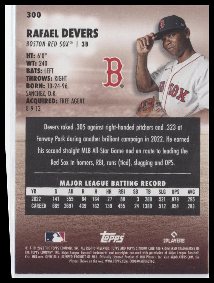 2023 Stadium Club #300 Rafael Devers