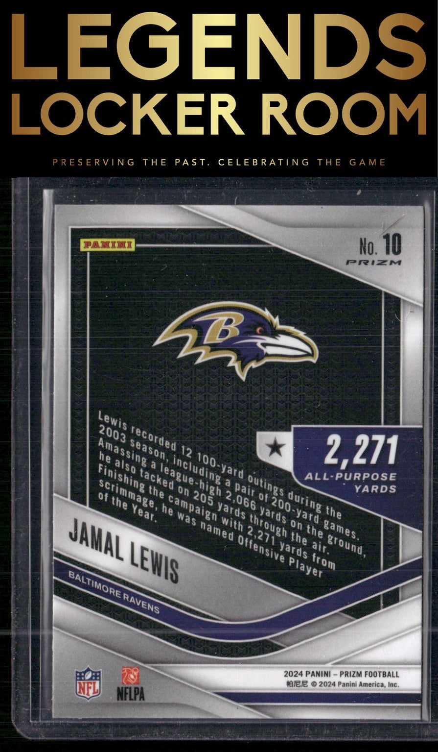 2024 Panini Prizm #10 Jamal Lewis All Purpose Silver Prizm