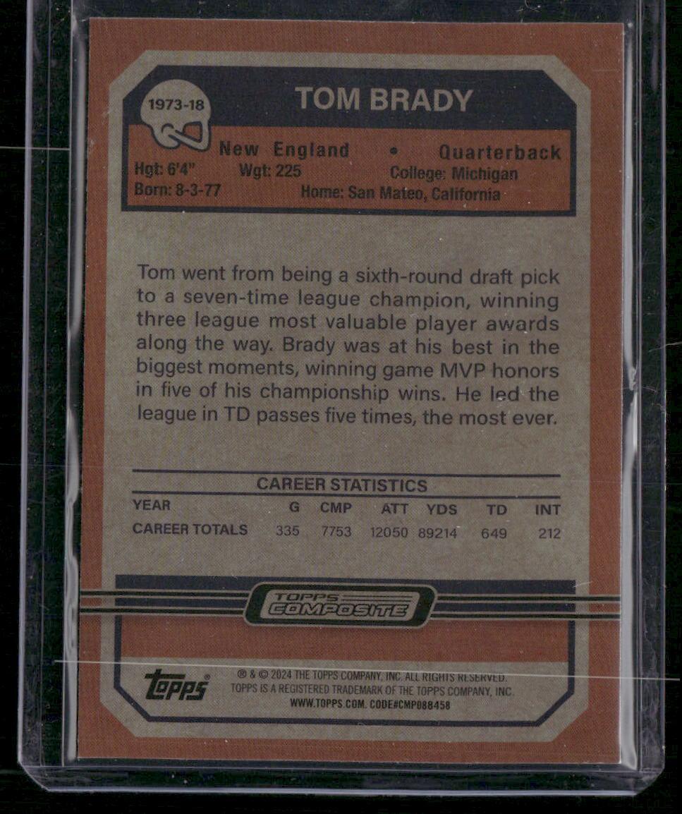 2023 Topps Composite #1973-18 Tom Brady 1973 Topps Football