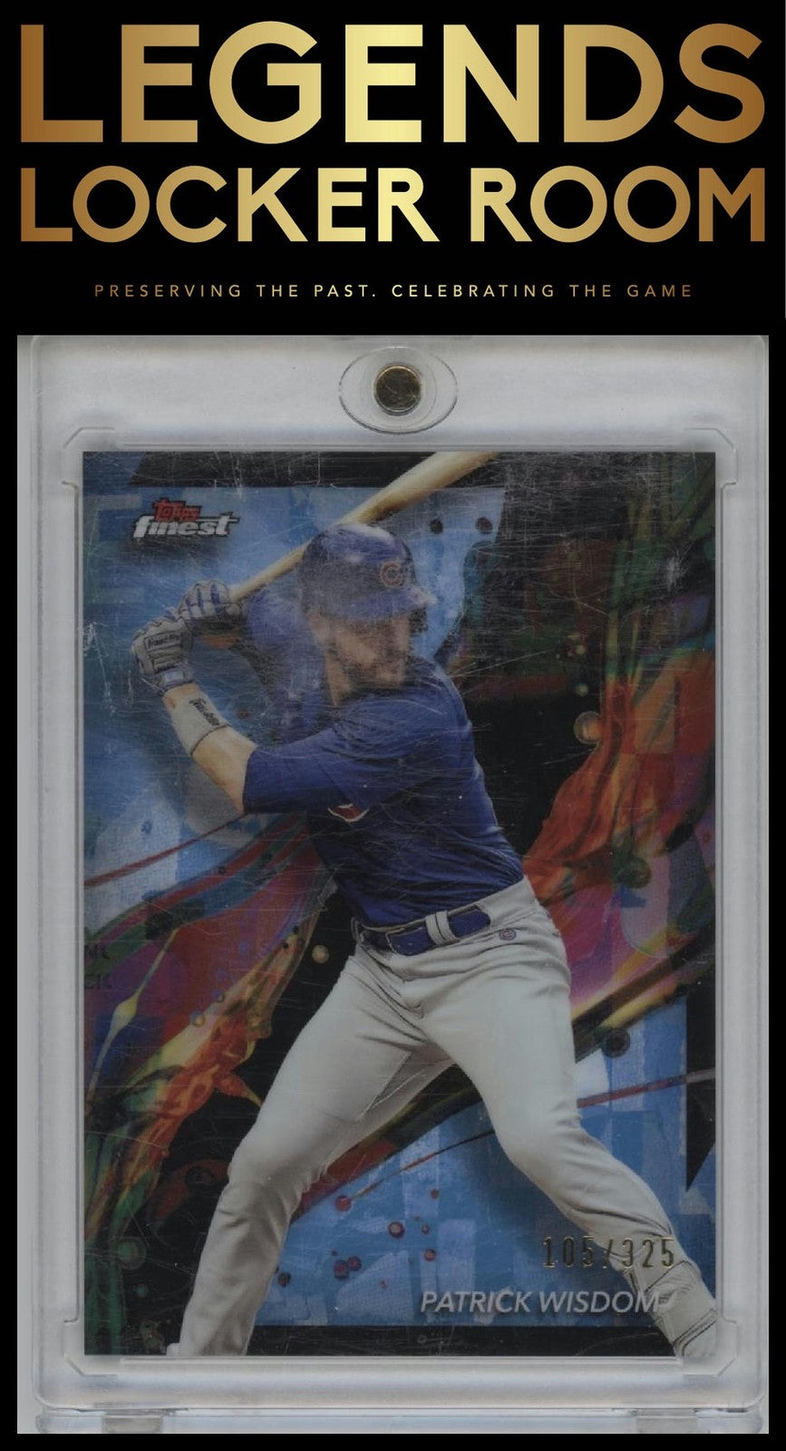 2024 Finest #34 Patrick Wisdom Sky Blue Refractors #/325