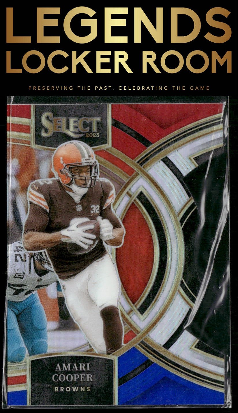 2023 Panini Select #147 Amari Cooper Red and Blue Prizms Die Cuts