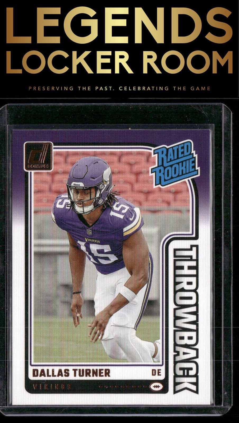 2024 Donruss #1 Dallas Turner Rated Rookies Throwback