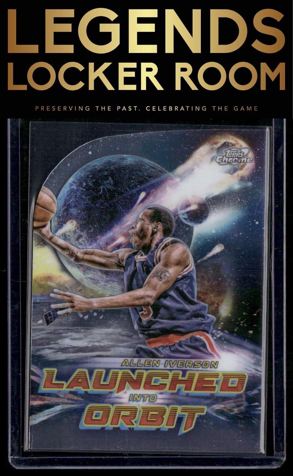 2023-24 Topps Chrome Cosmic #LIO-20 Allen Iverson Launched Into Orbit
