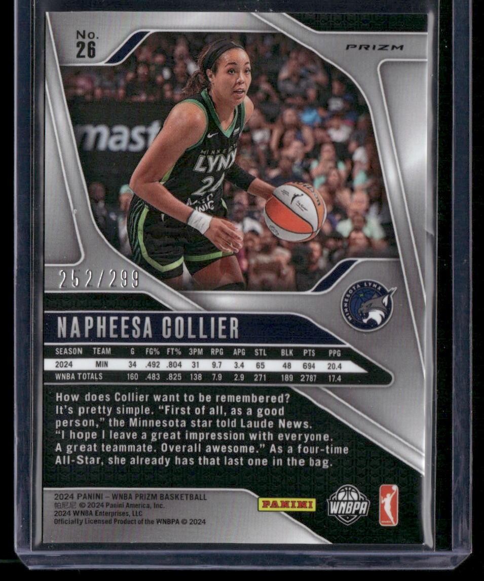 2024 Panini Prizm WNBA #26 Napheesa Collier Red Prizms #/299