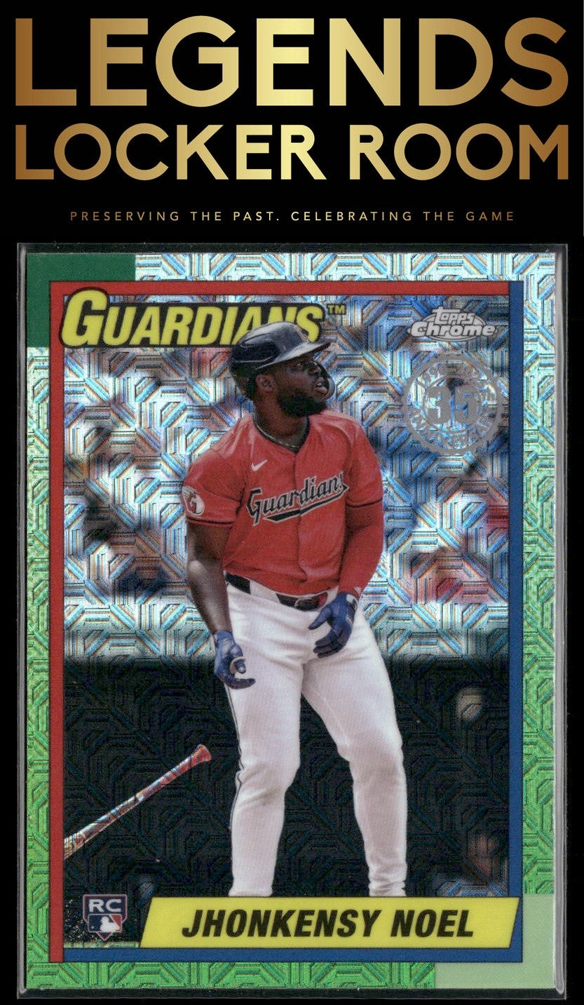 2025 Topps Jhonkensy Noel 1990 Topps Baseball 35th Anniversary Chrome Mojo