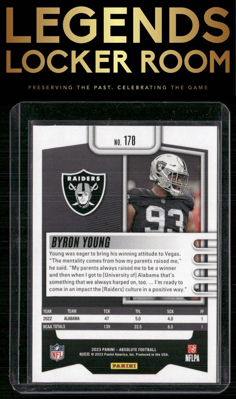 2023 Panini Absolute #178 Byron Young Retail