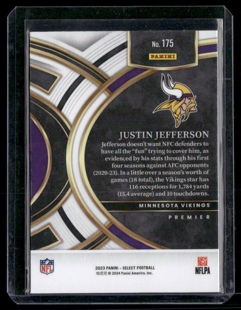 2023 Panini Select #175 Justin Jefferson