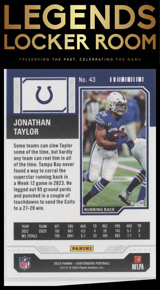 2023 Panini Contenders #43 Jonathan Taylor Season Ticket Retail