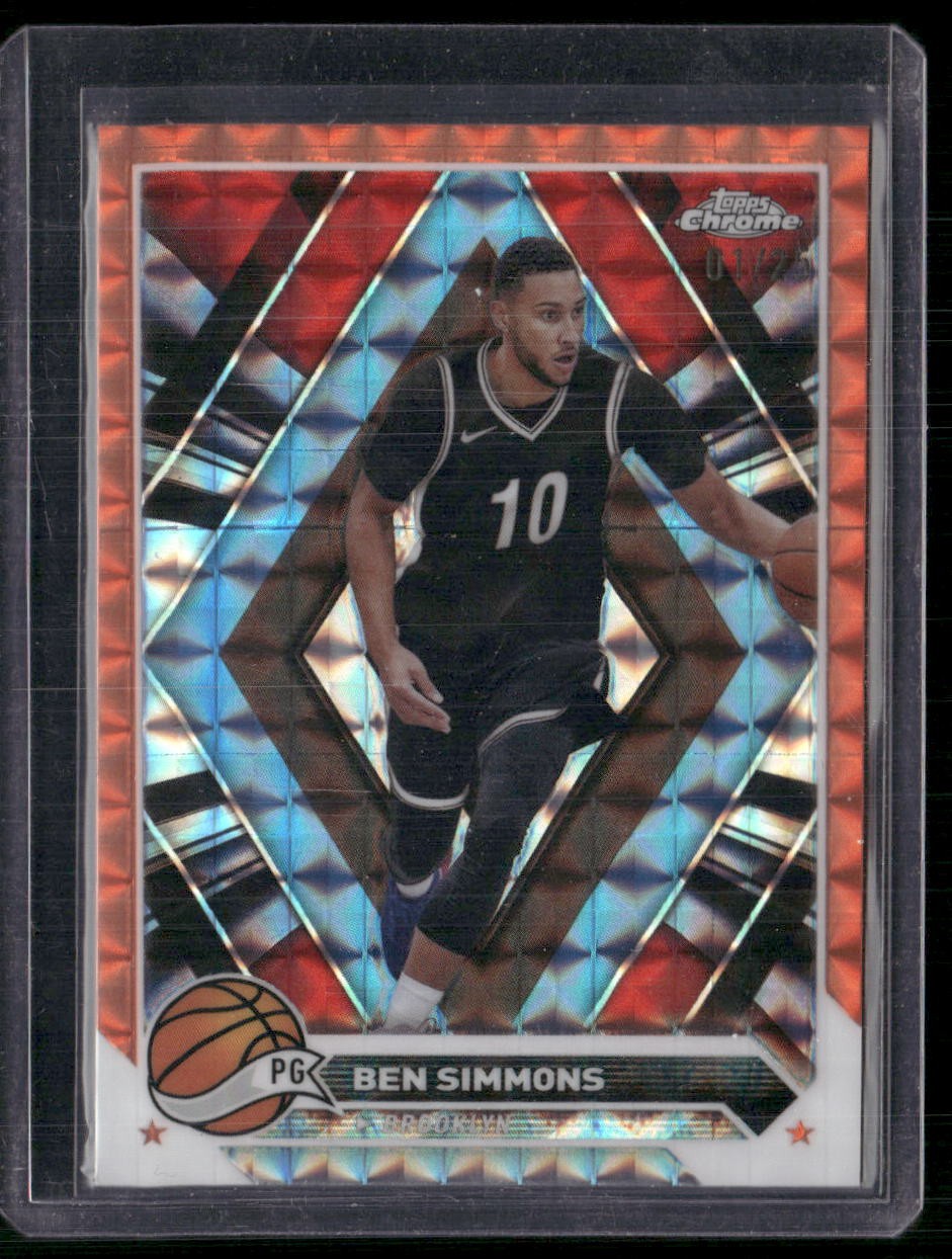 2023-24 Topps Chrome #198 Ben Simmons Orange Geometric 01/25