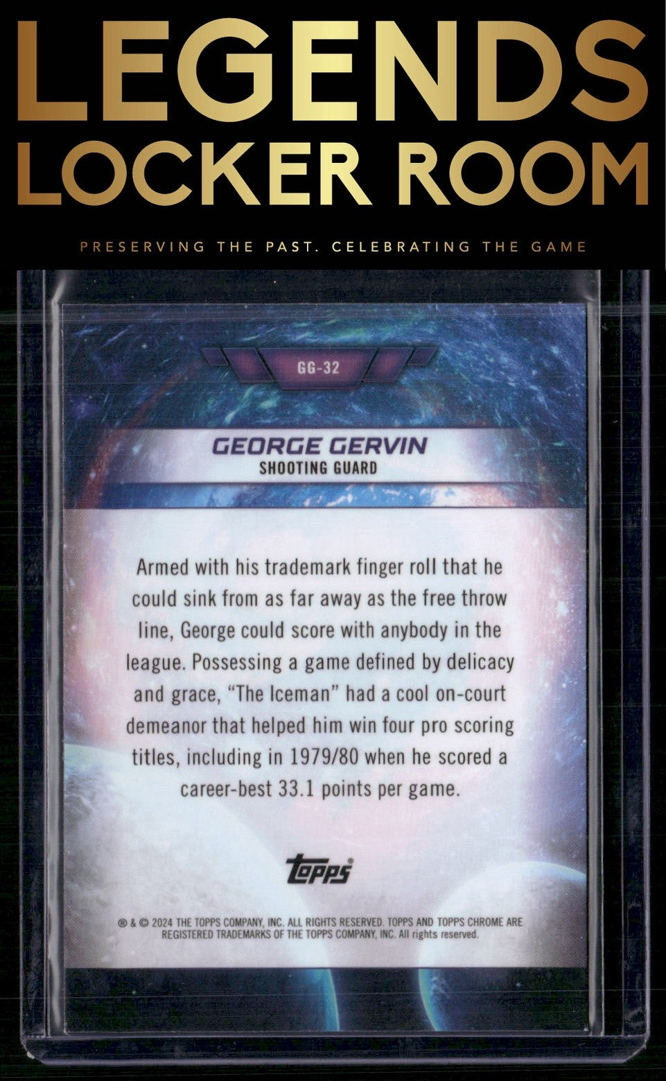 2023-24 Topps Chrome Cosmic #GG-32 George Gervin Galaxy Greats