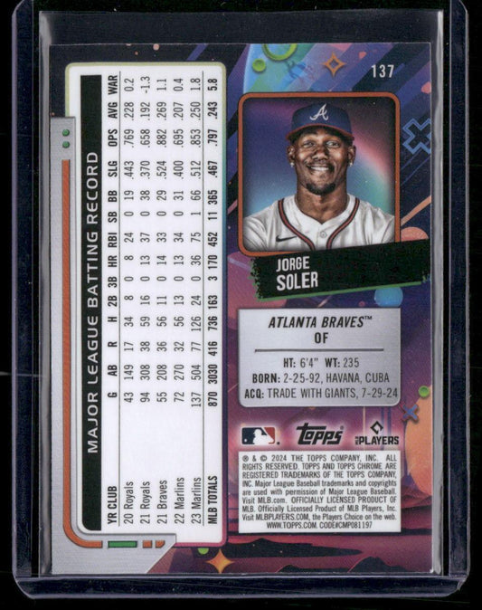 2024 Topps Chrome Cosmic #137 Jorge Soler