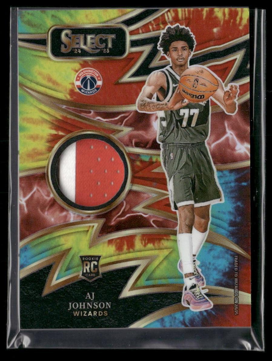 2024-25 Panini Select #SPK-AJJ AJ Johnson Sparks Tie-Dye Prizms #/25