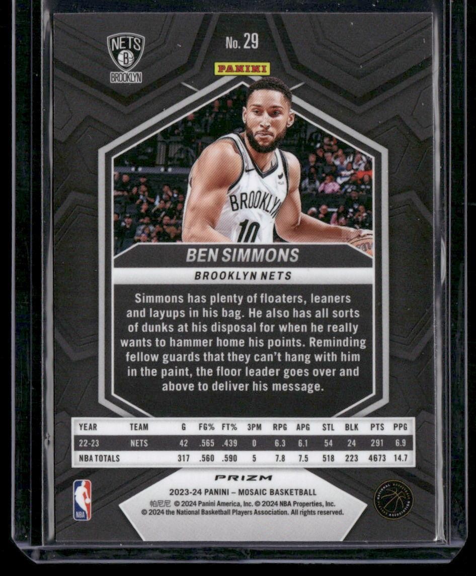 2023-24 Panini Mosaic #29 Ben Simmons Mosaic