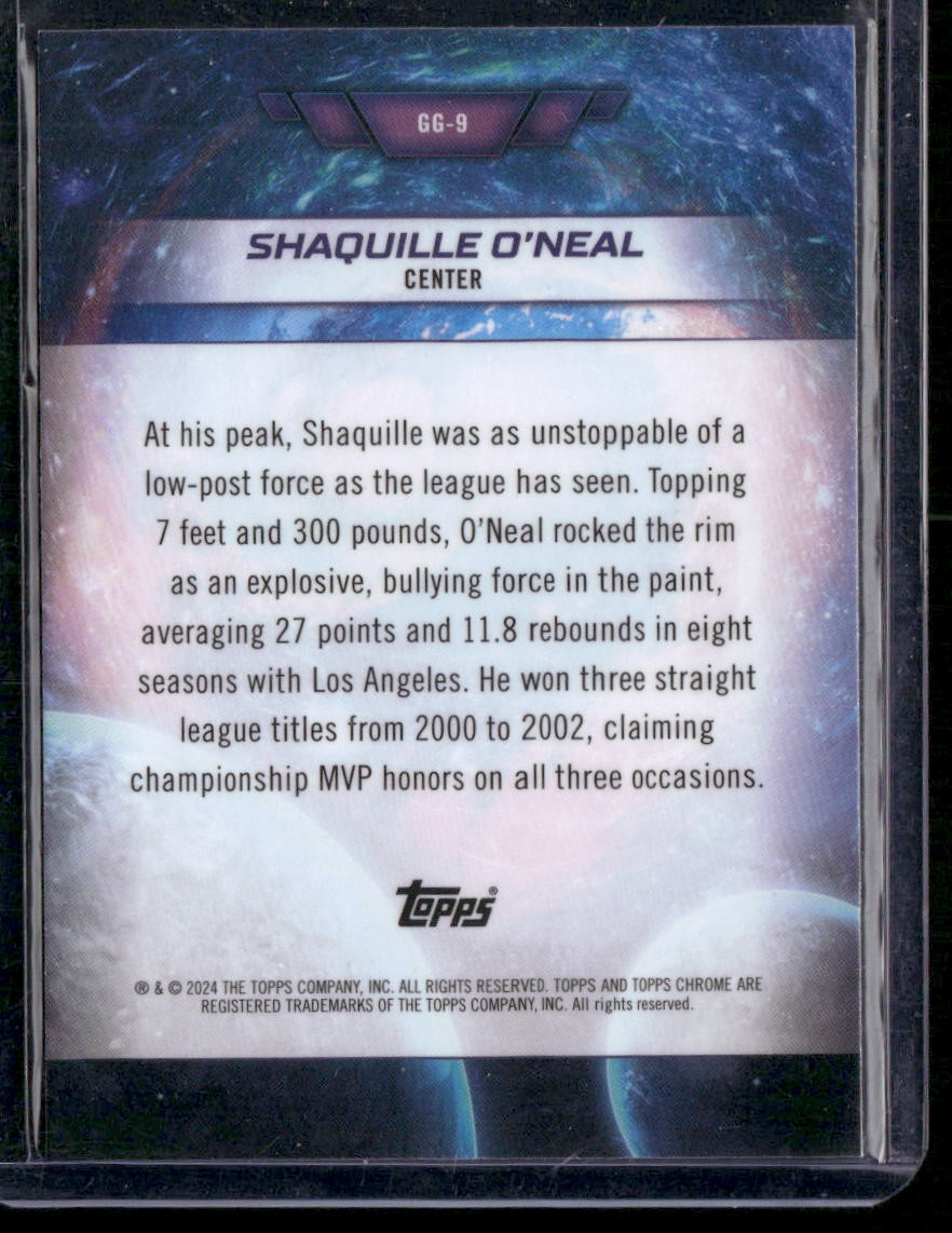 2023-24 Topps Chrome Cosmic #GG-9 Shaquille O'Neal Galaxy Greats