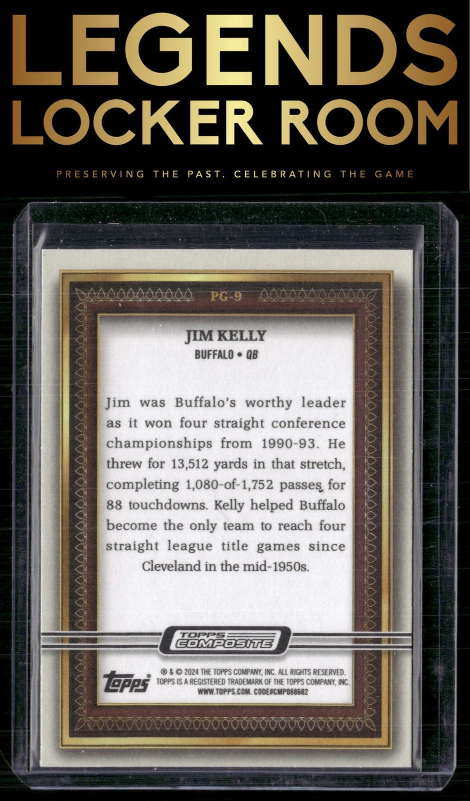 2023 Topps Composite #PG-9 Jim Kelly Portrait Gallery