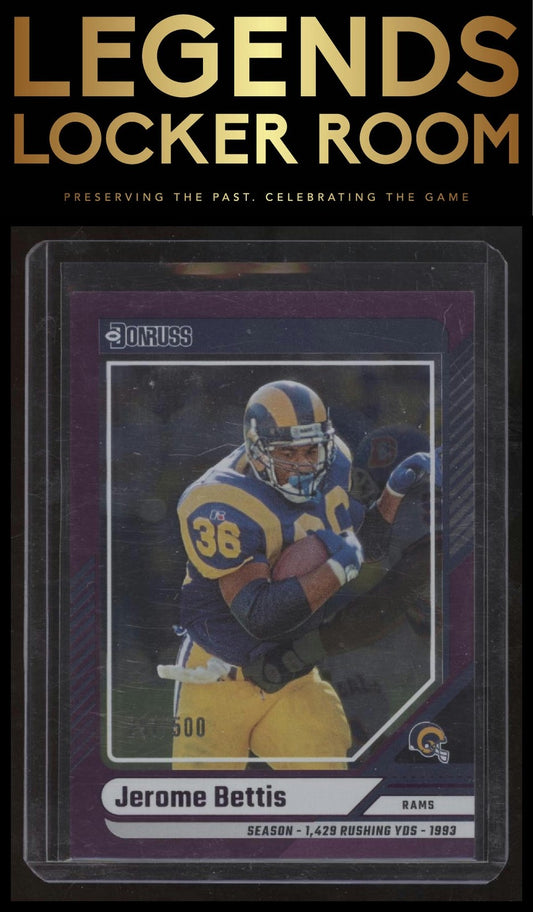 2024 Donruss #29 Jerome Bettis Press Proof Purple /500