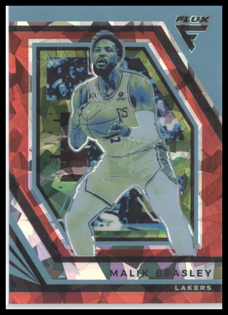 2022-23 Panini Flux #167 Malik Beasley Red Cracked Ice