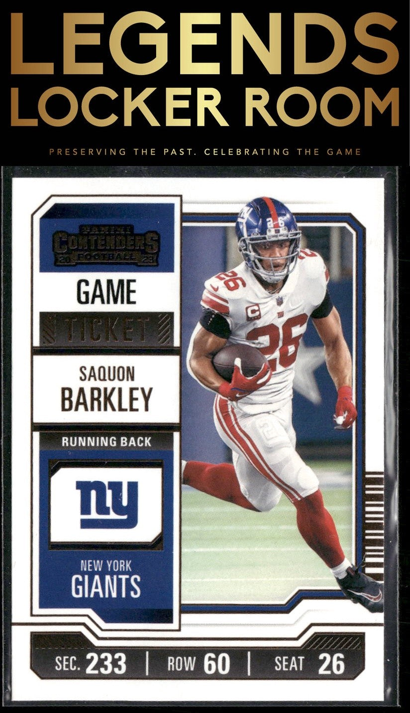 2023 Panini Contenders #77 Saquon Barkley Season Ticket Retail