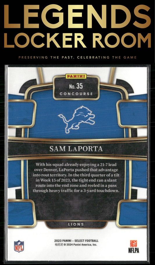2023 Panini Select #35 Sam LaPorta