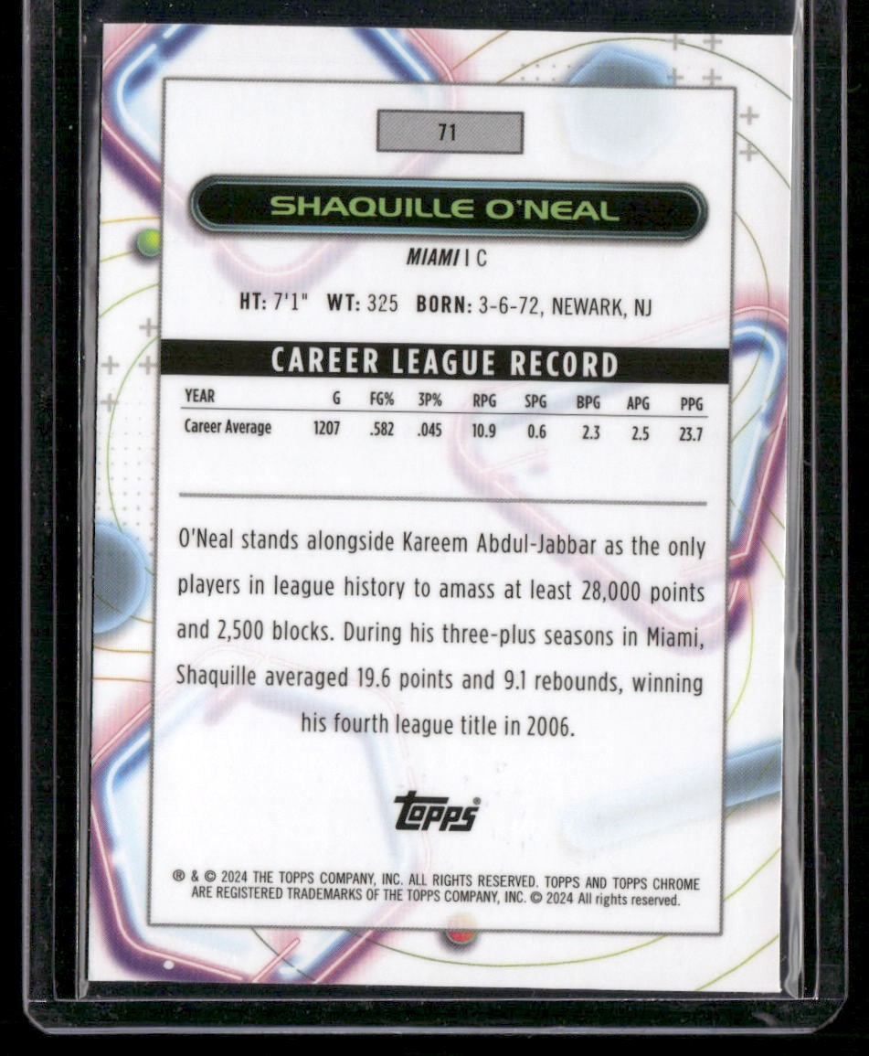 2023-24 Topps Chrome Cosmic #71 Shaquille O'Neal