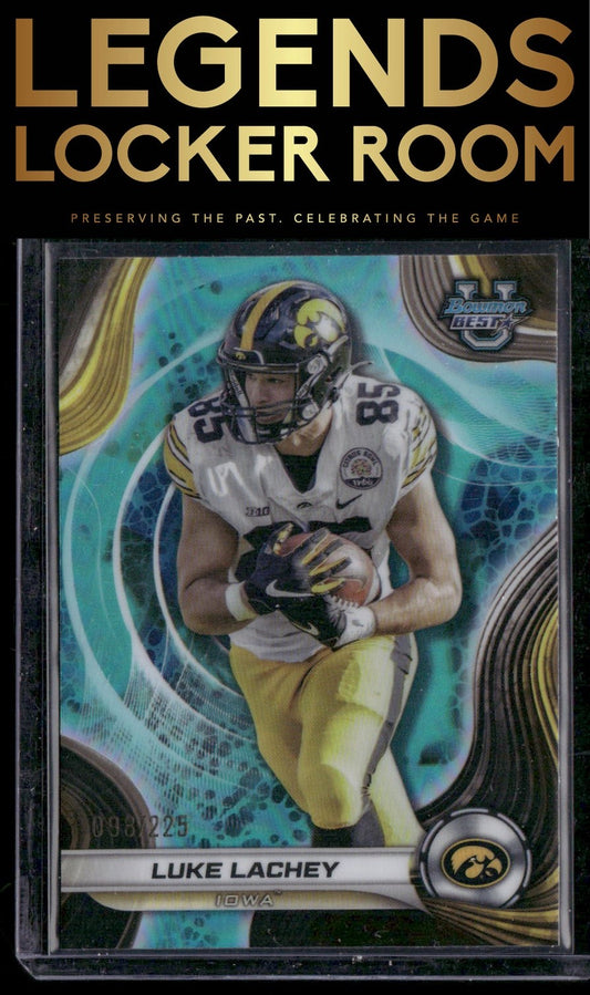 2024 Bowman University Best #13 Luke Lachey Aqua Refractor #/225