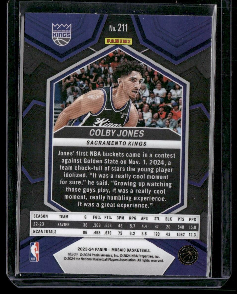 2023-24 Panini Mosaic #211 Colby Jones