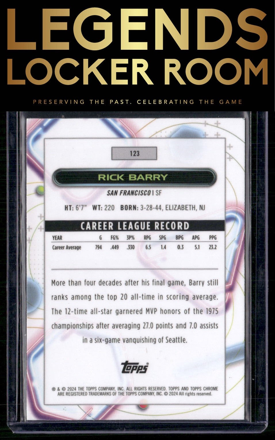 2023-24 Topps Chrome Cosmic #123 Rick Barry