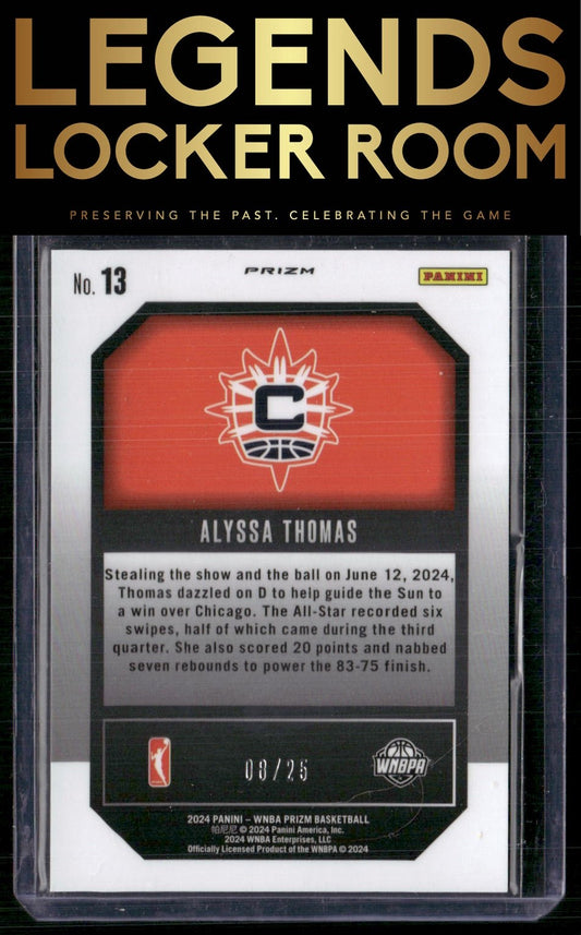 2024 Panini Prizm WNBA #13 Alyssa Thomas Top Tier Prizms Mojo #/25