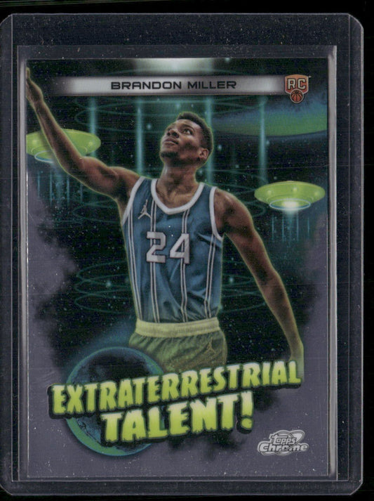 2023-24 Topps Chrome Cosmic #ET-19 Brandon Miller Extraterrestrial Talent