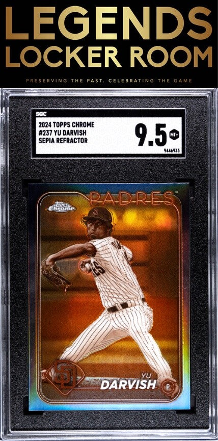 2024 Topps Chrome #237 Yu Darvish Sepia Ref. SGC 9.5