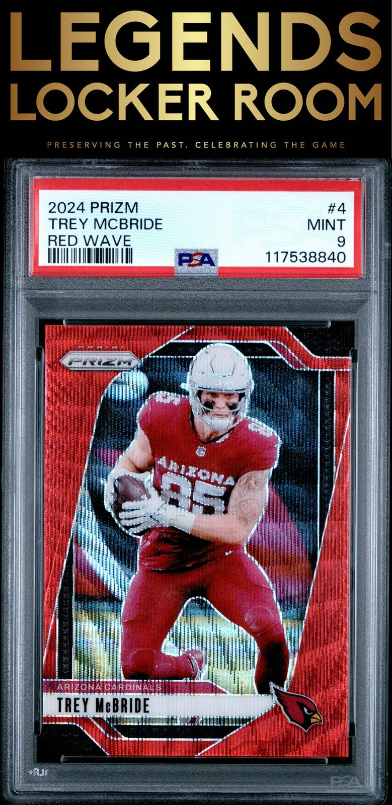 2024 Panini Prizm #4 Trey Mcbride Red Wave PSA 9
