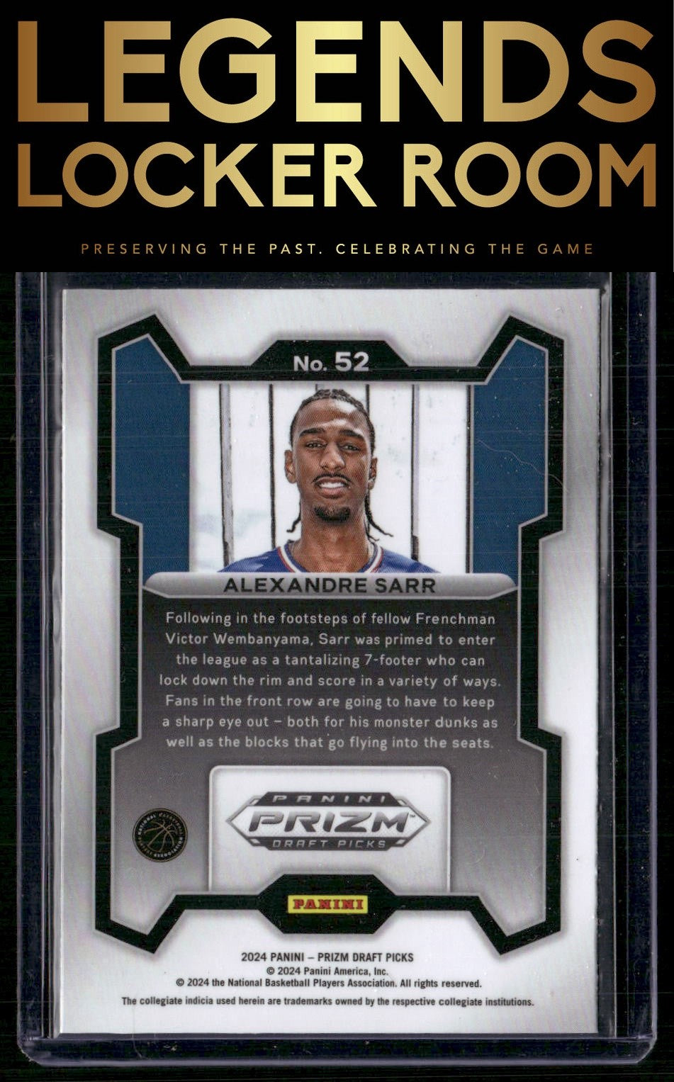 2024 Panini Prizm Draft Picks #52 Alexandre Sarr