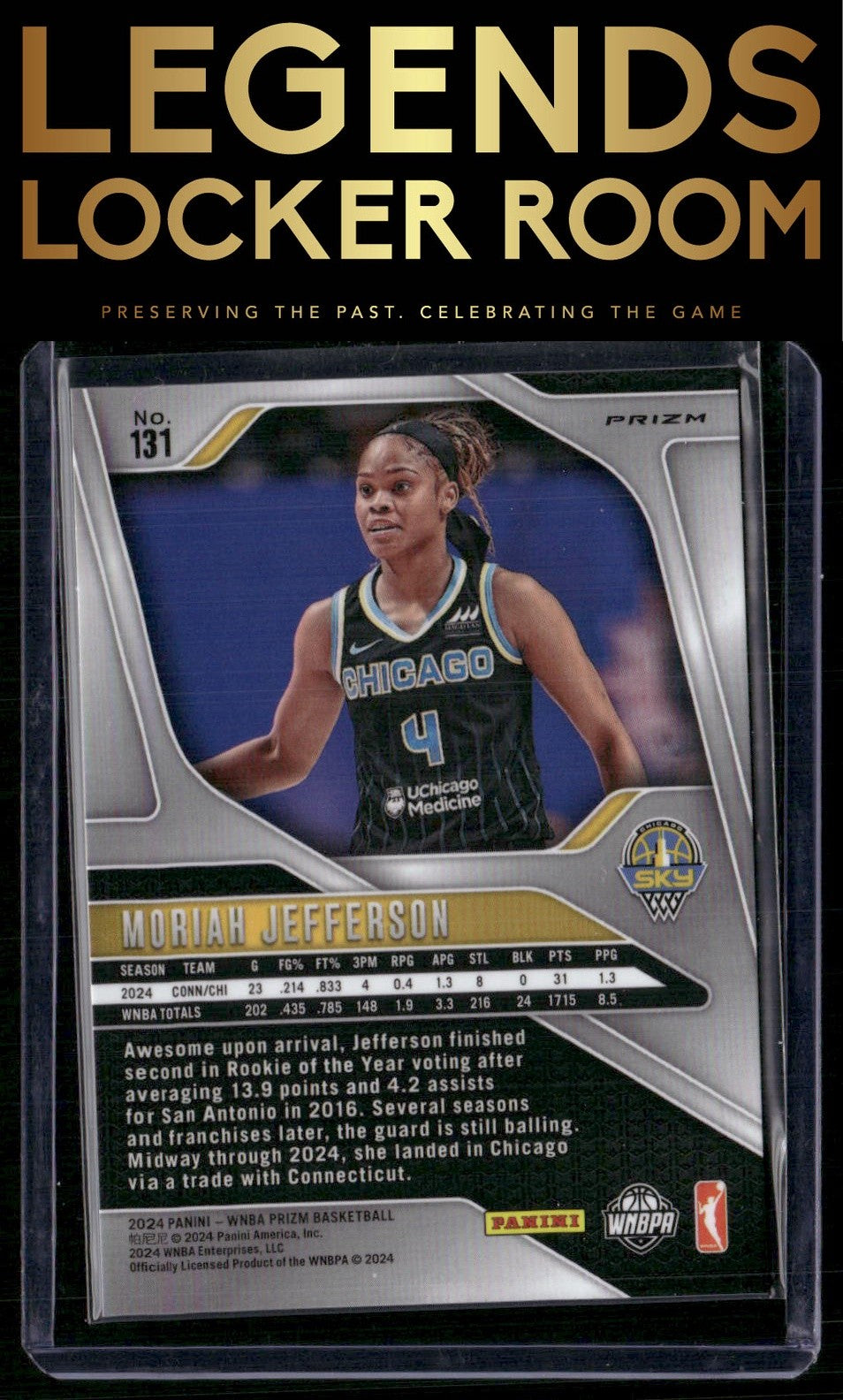 2024 Panini Prizm WNBA #131 Moriah Jefferson Silver Prizms